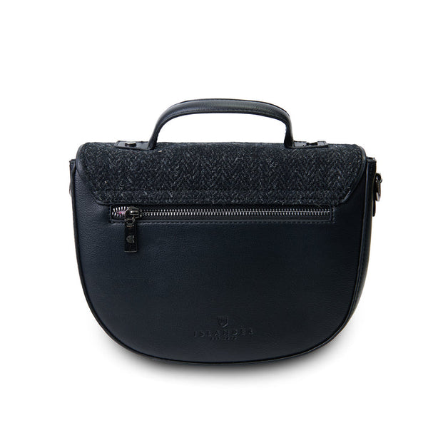 The Mini Cobble Bag - Black Herringbone