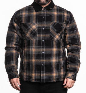Vortex Quilted Flannel Jacket: BLACK / S