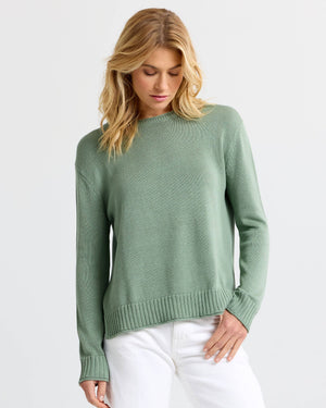 Everyday Cotton Crew: Sage