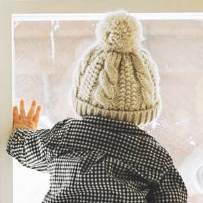 Natural Cable Beanie Baby & Kids: S (0-6 Months)