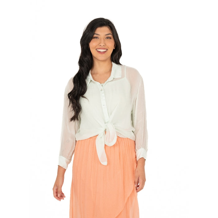 Women's Silk Blouse & Tank Set