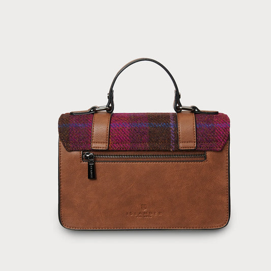 Medium Satchel - Fuchsia Tartan