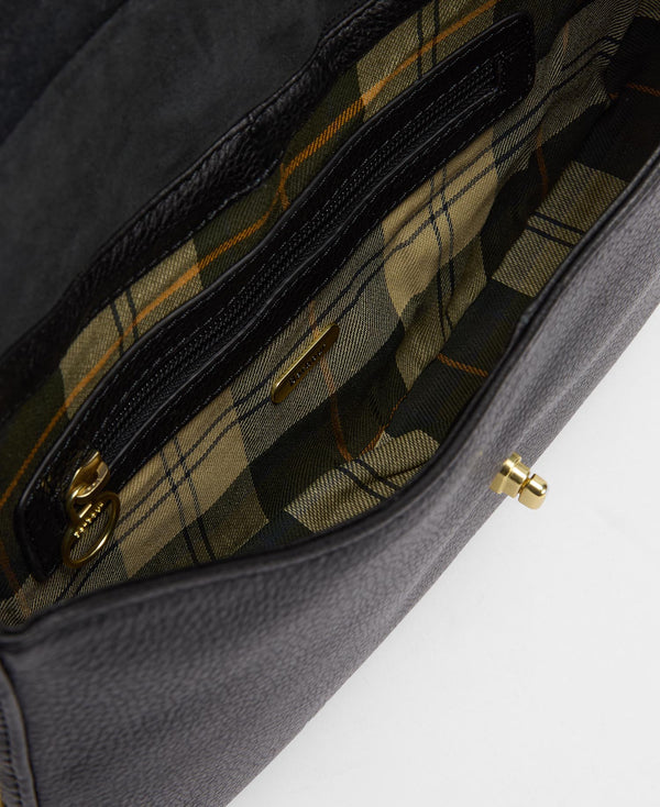 Barbour Alder Leather Sling Bag - Black