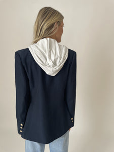 Double Breasted Blazer w/ Hoodie