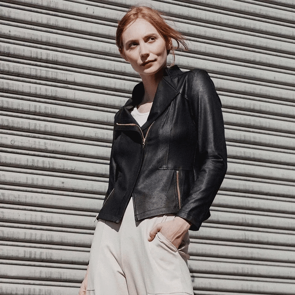 JK161 - Liquid Leather ™ Signature Jacket: Navy / S