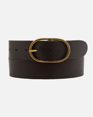 Fien | Classic Leather Belt - Black