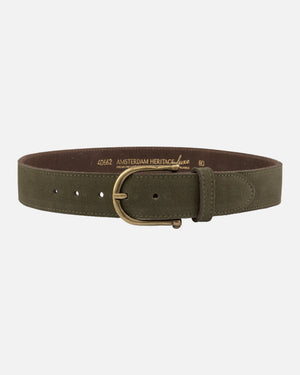 Roan | Vintage Suede Leather Belt - Green