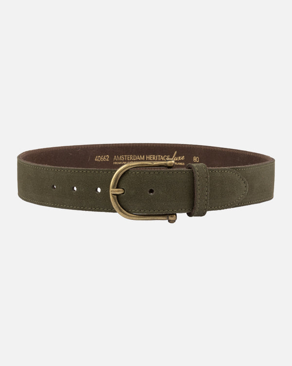 Roan | Vintage Suede Leather Belt - Green