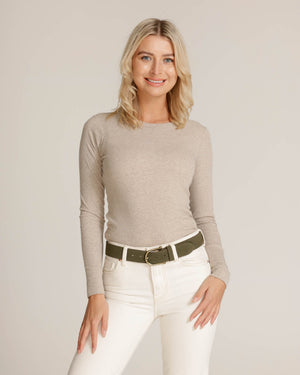Roan | Vintage Suede Leather Belt - Green