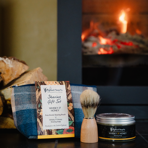 Whisky & Honey Wash Bag & Shaving Gift Set
