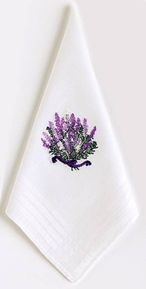 Loose Cotton Embroidered White Border-Lavender