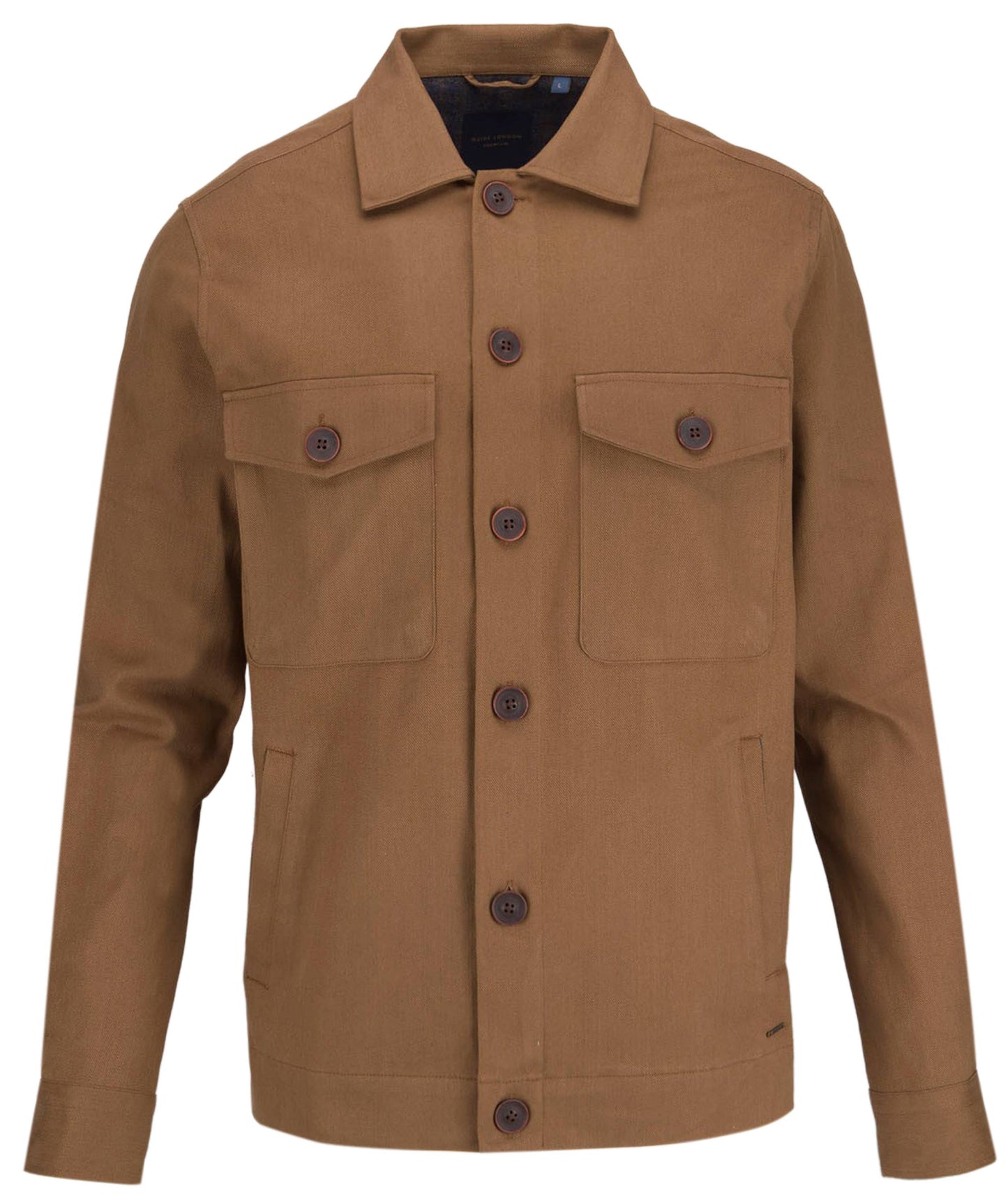 Casual Cotton Overshirt - Tobacco