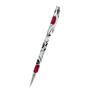 Rennie Mackintosh Summer Rose Silver Slim Ballpoint Pen