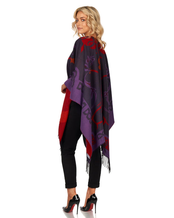 Celtic Shawl Plaid w/ Fringe - Purple Tones