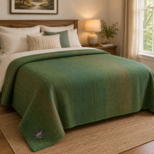 Kerry Blanket Queen 90" x 100" - Evergreen