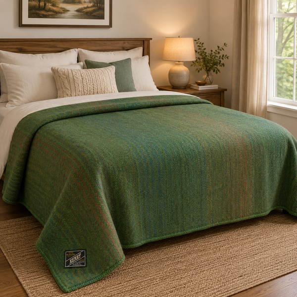 Kerry Blanket Queen 90" x 100" - Evergreen