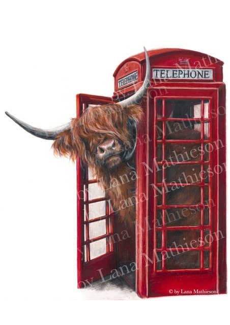 Got 10p? Highland Cow Greeting Card