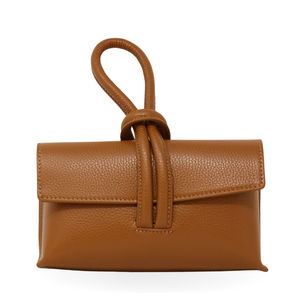 GF0467 GENUINE ITALIAN LEATHER  WRISTLET BAG: SILVER