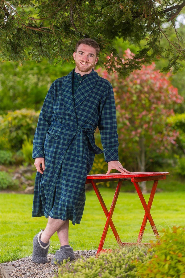 Men's Flannel Night Robe - Blackwatch