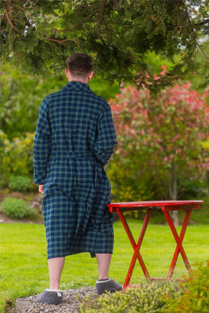 Men's Flannel Night Robe - Blackwatch