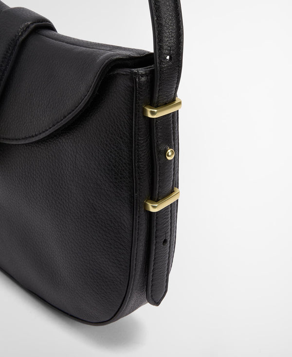 Barbour Alder Leather Sling Bag - Black