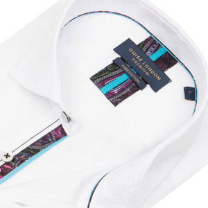 Men's Plain but Not Plain Shirt - White