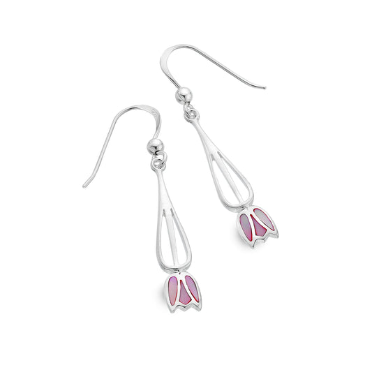 Rennie Mackintosh Tulip Pink Mother of Pearl Earrings