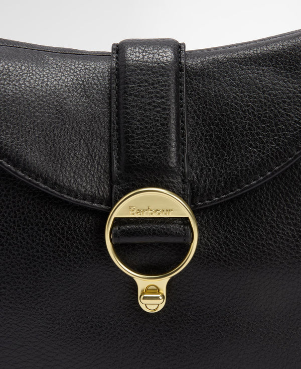 Barbour Alder Leather Sling Bag - Black