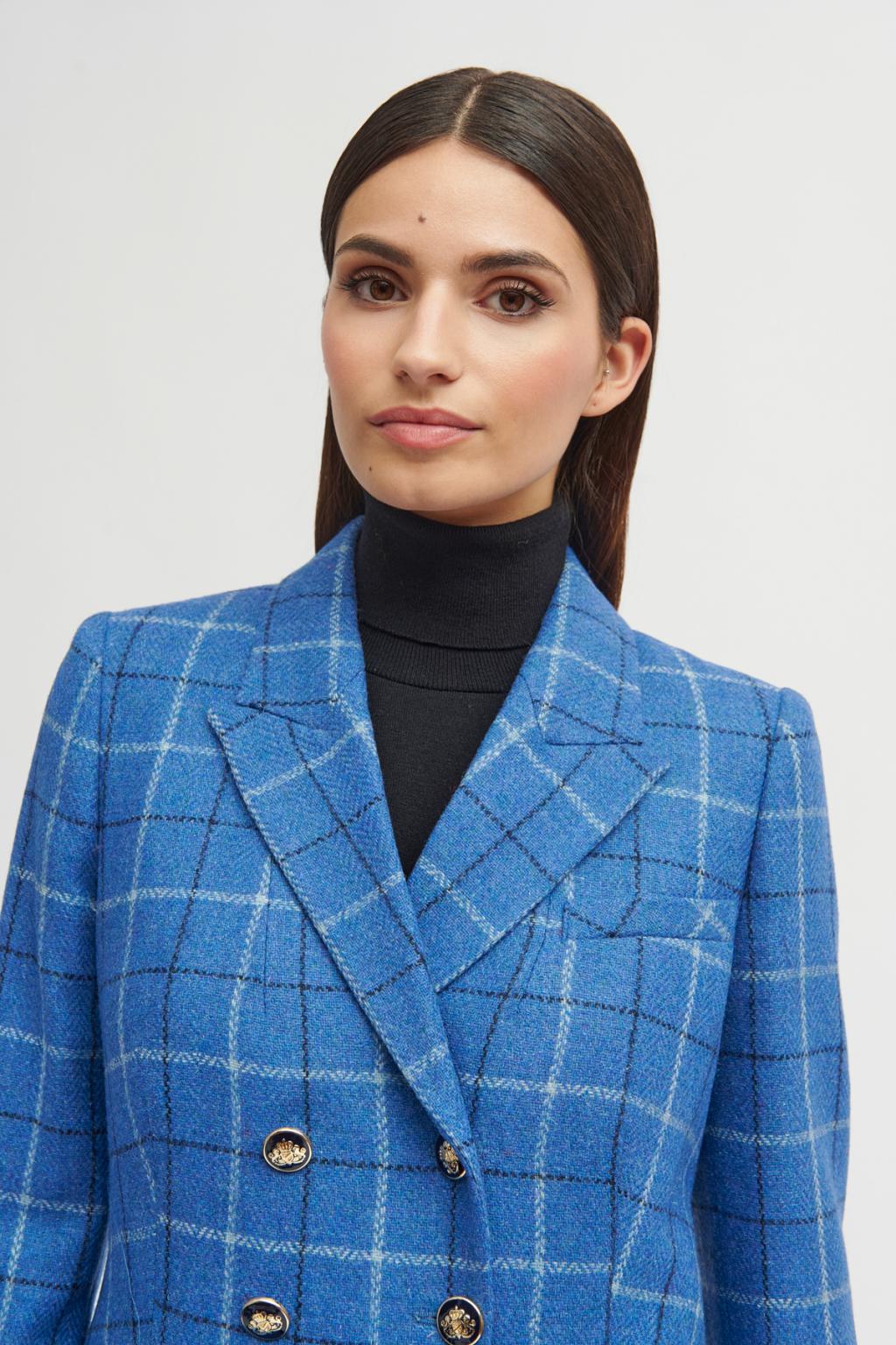 Andes Double Breasted Tweed Blazer