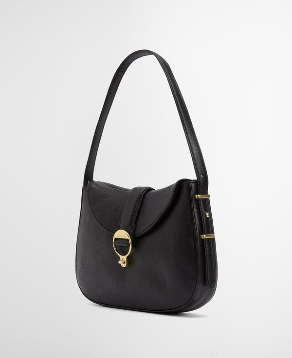 Barbour Alder Leather Sling Bag - Black