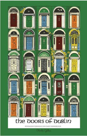 Dublin Doors Cotton Tea Towel