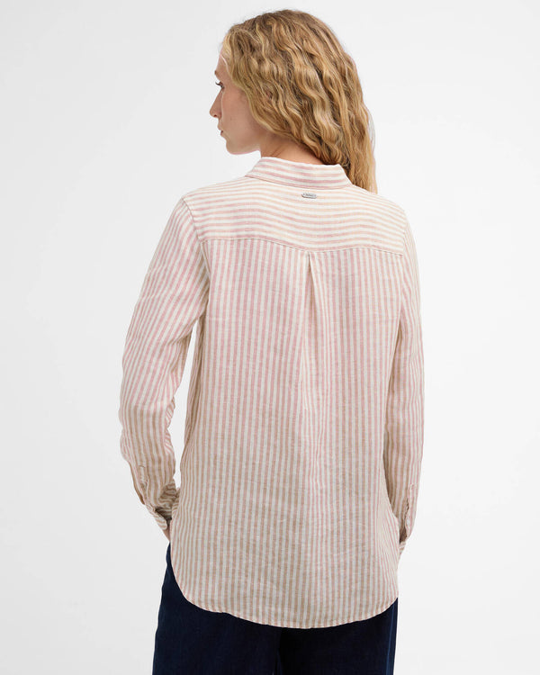 Barbour Marine Relaxed Long-Sleeved Shirt - Pink Stripe