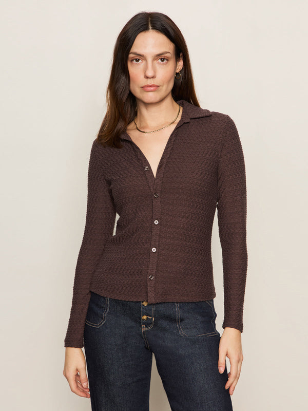 Textured Knit Dream Girl Shirt
