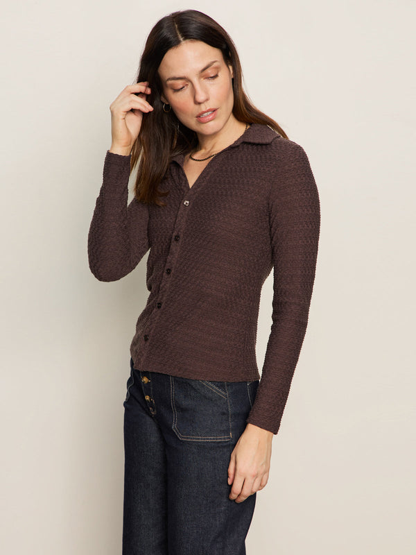 Textured Knit Dream Girl Shirt