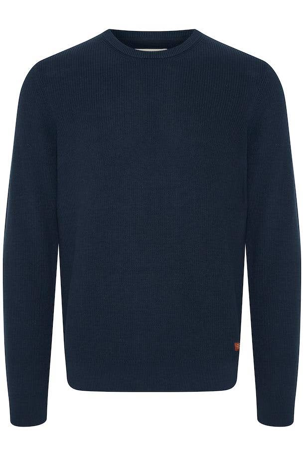 Codford Cotton Crewneck Sweater - Dress Blues