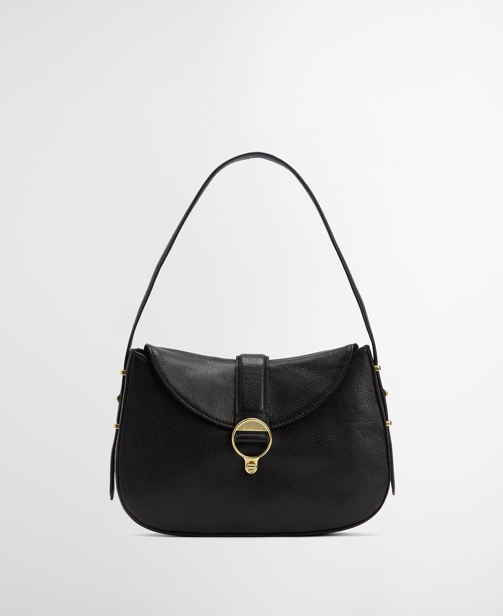 Barbour Alder Leather Sling Bag - Black