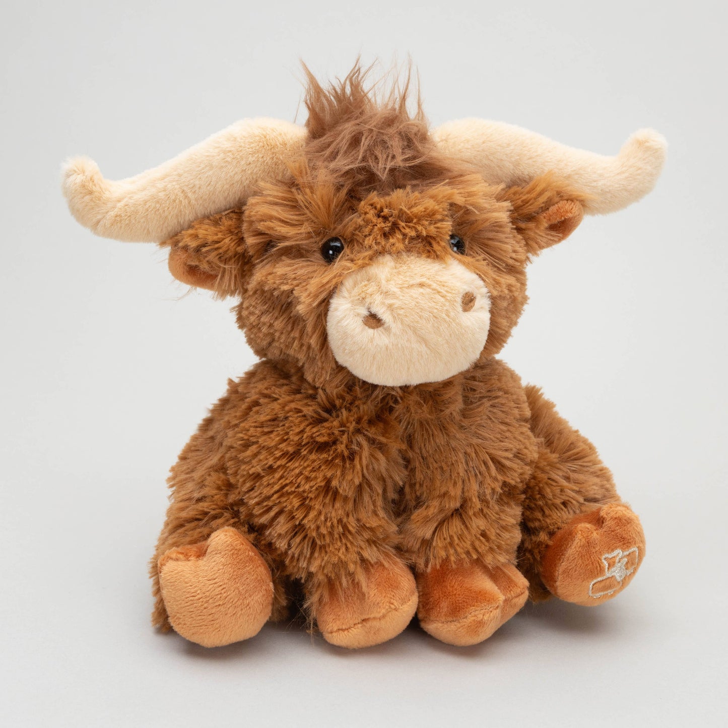 Horny Highland Cow Plush Brown Small Soft Toy - 18cm