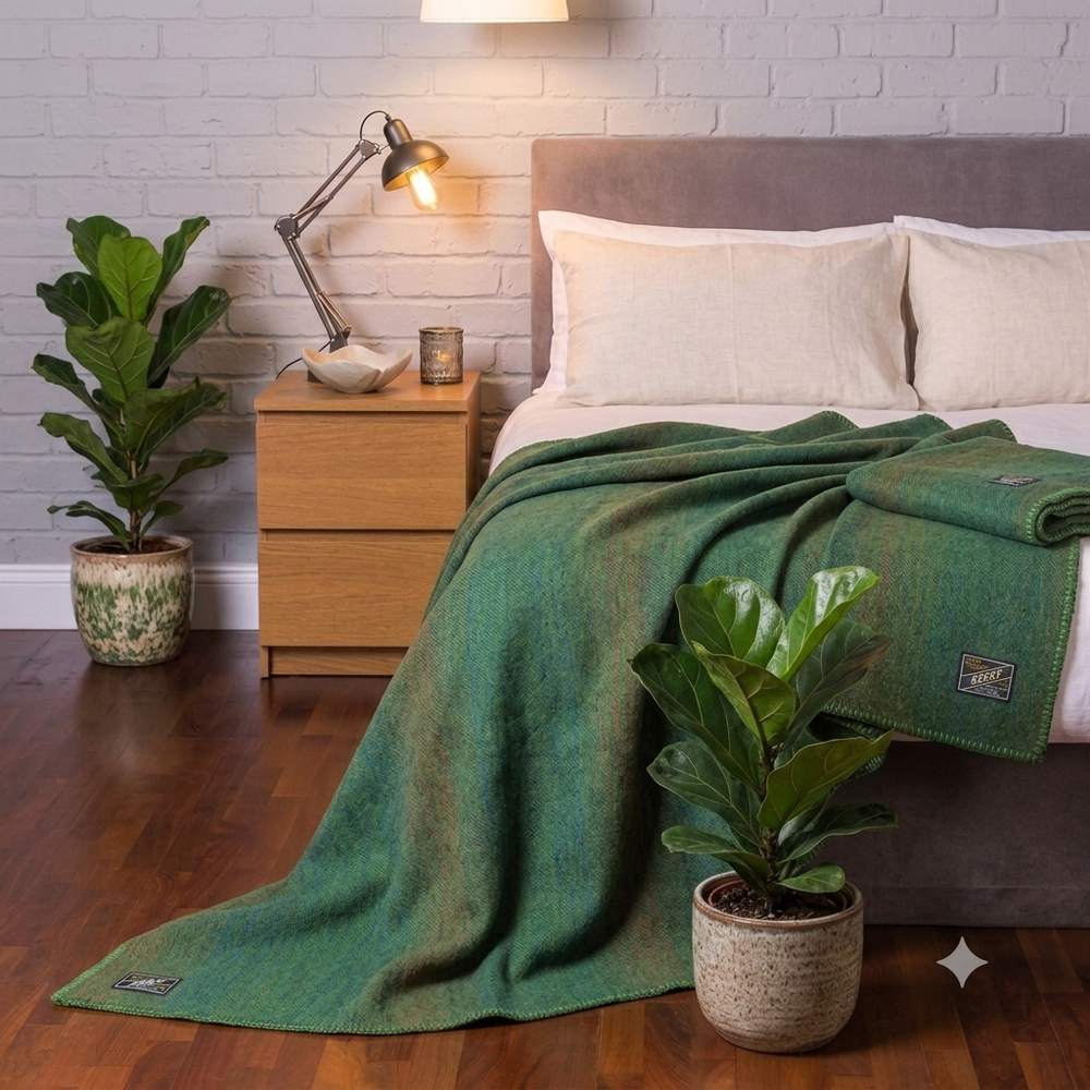 Kerry Blanket Queen 90" x 100" - Mountain Sage