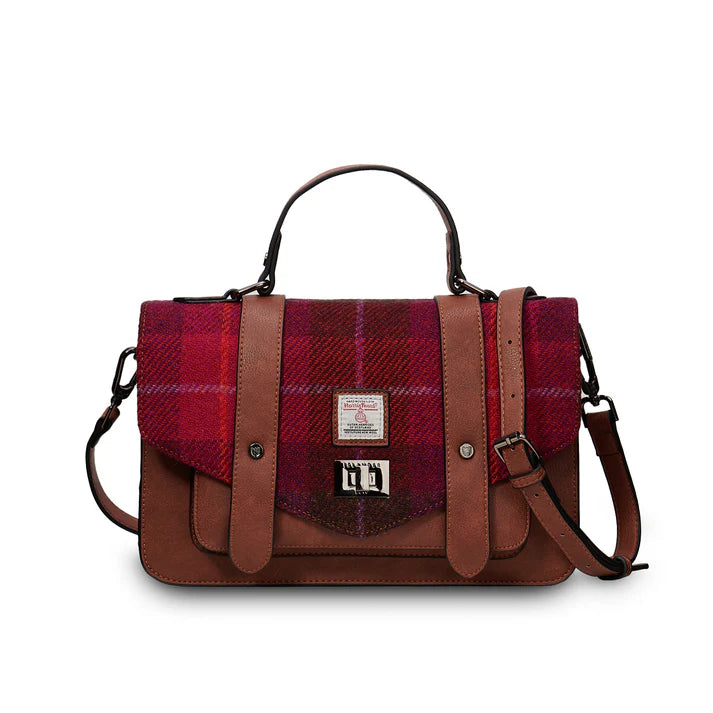 The Large Satchel  - Fuchsia Tartan