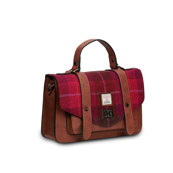 The Large Satchel  - Fuchsia Tartan