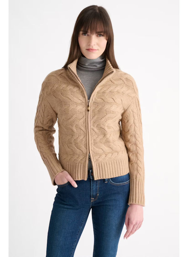 Luxe Horizontal Cable Cashmere Cardigan