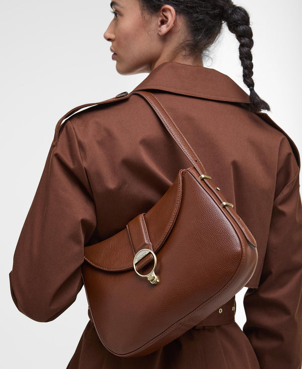 Barbour Alder Leather Sling Bag - Brown
