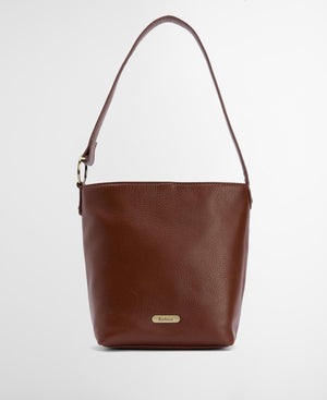 Barbour Cedar Leather Bucket Bag - Brown