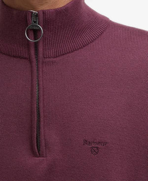 Cotton Half Zip Knitted Pullover