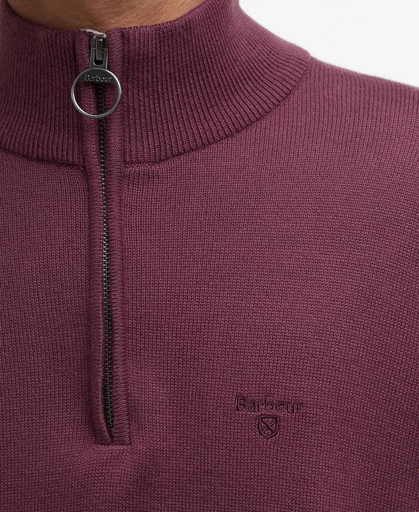 Cotton Half Zip Knitted Pullover