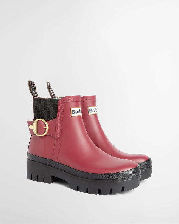 Barbour Hepburn Ankle Welly - Cranberry Red