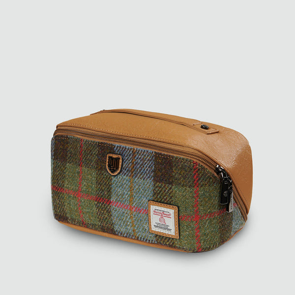 Toiletry Travel Bag -  Chestnut & Blue Tartan