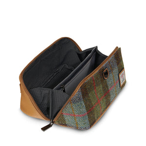Toiletry Travel Bag -  Chestnut & Blue Tartan