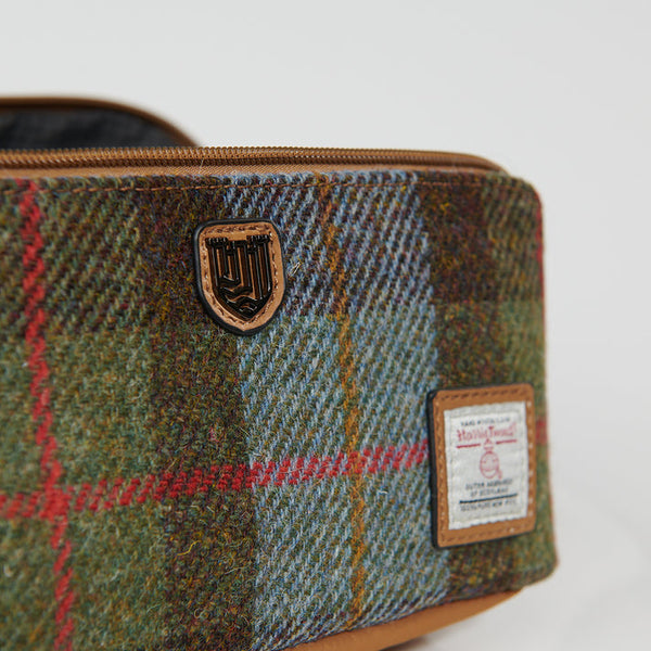 Toiletry Travel Bag -  Chestnut & Blue Tartan