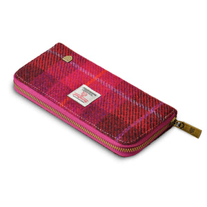 Large Zip Wallet - Fuchsia Tartan